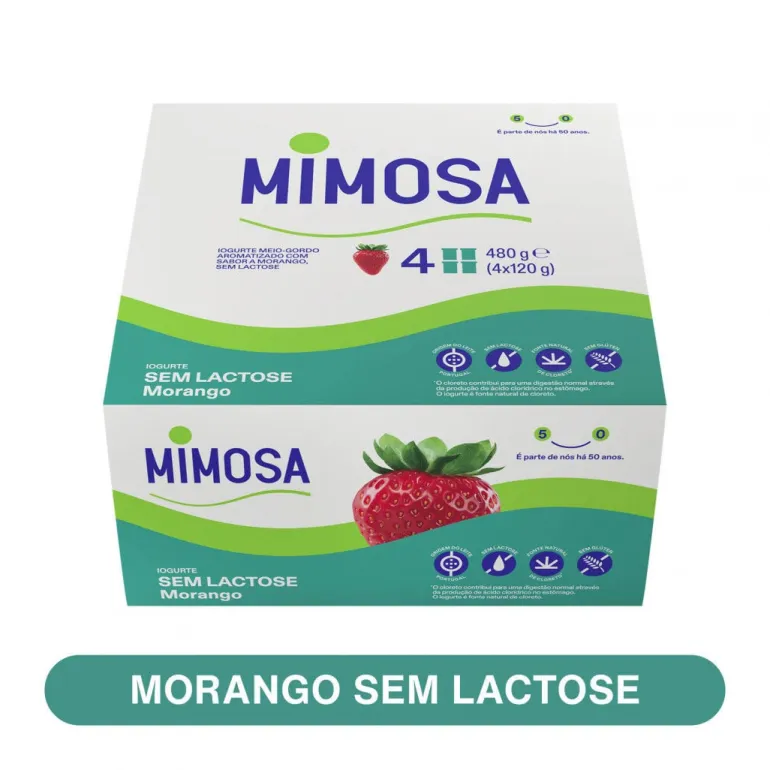 Iogurte sem Lactose Morango Pack 4