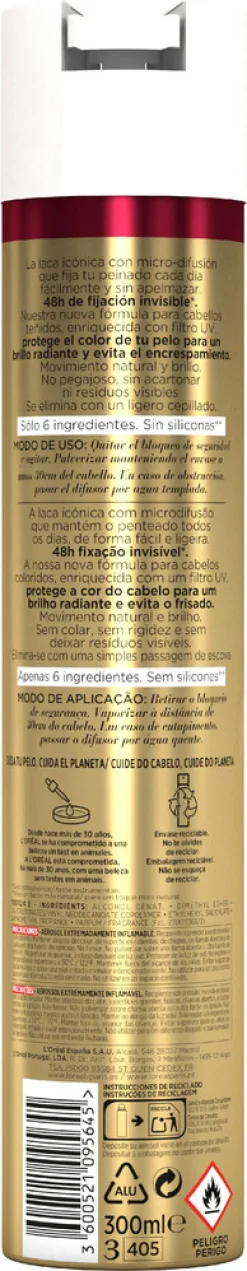 Laca Elnett Fixação Forte para Cabelos Pintados
