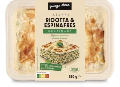 Lasanha de Ricotta e Espinafres Gratinada