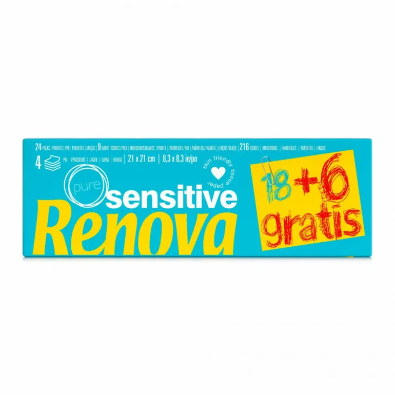 Lenços de Bolso Sensitive Pure Pack 24