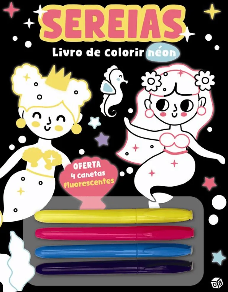 Livro de Colorir Néon - Sereias