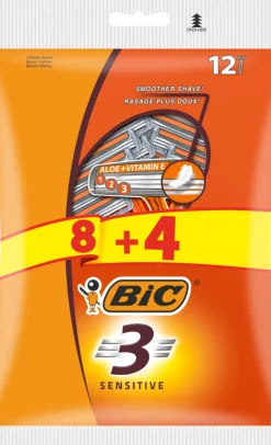 Lâminas Descartáveis Bic 3 Sensitive