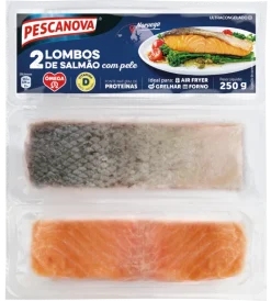 Lombos de Salmão com Pele