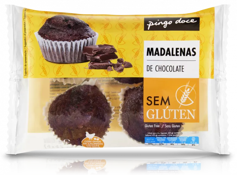 Madalenas de Chocolate sem Glúten