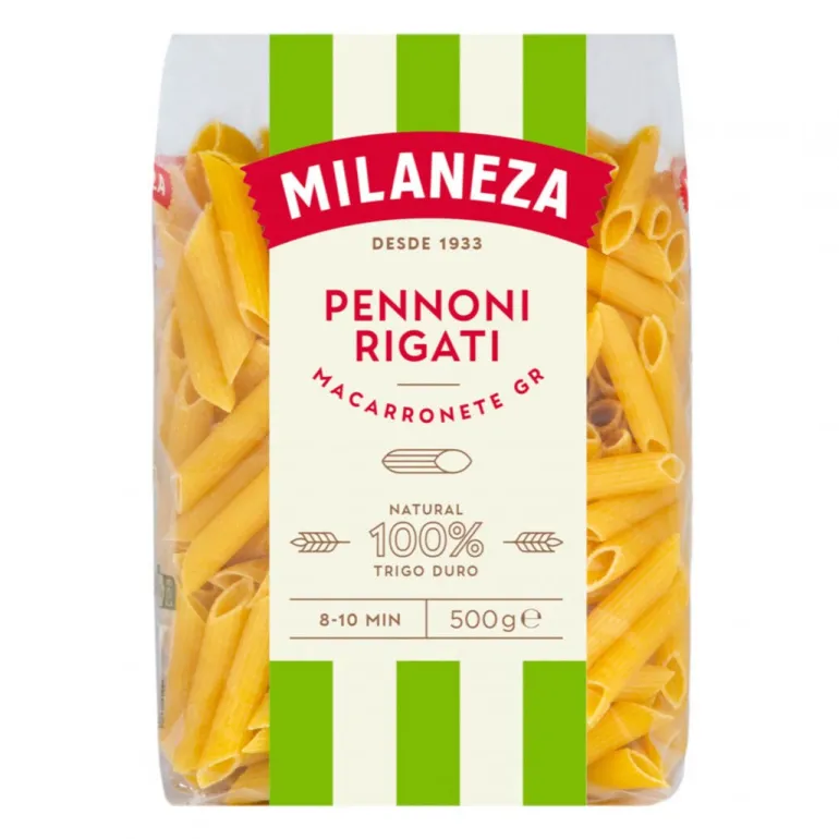 Massa Macarronete Penne Grande Riscado