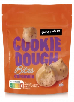 Mini Bolas de Gelado Cookie Dough Caramelo