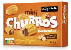 Mini Churros de Chocolate e Avelã Congelados