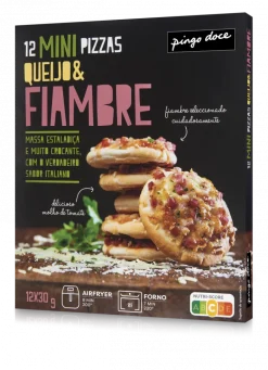 Mini Pizzas de Queijo e Fiambre