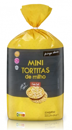 Mini Tortitas de Milho com Sal sem Glúten