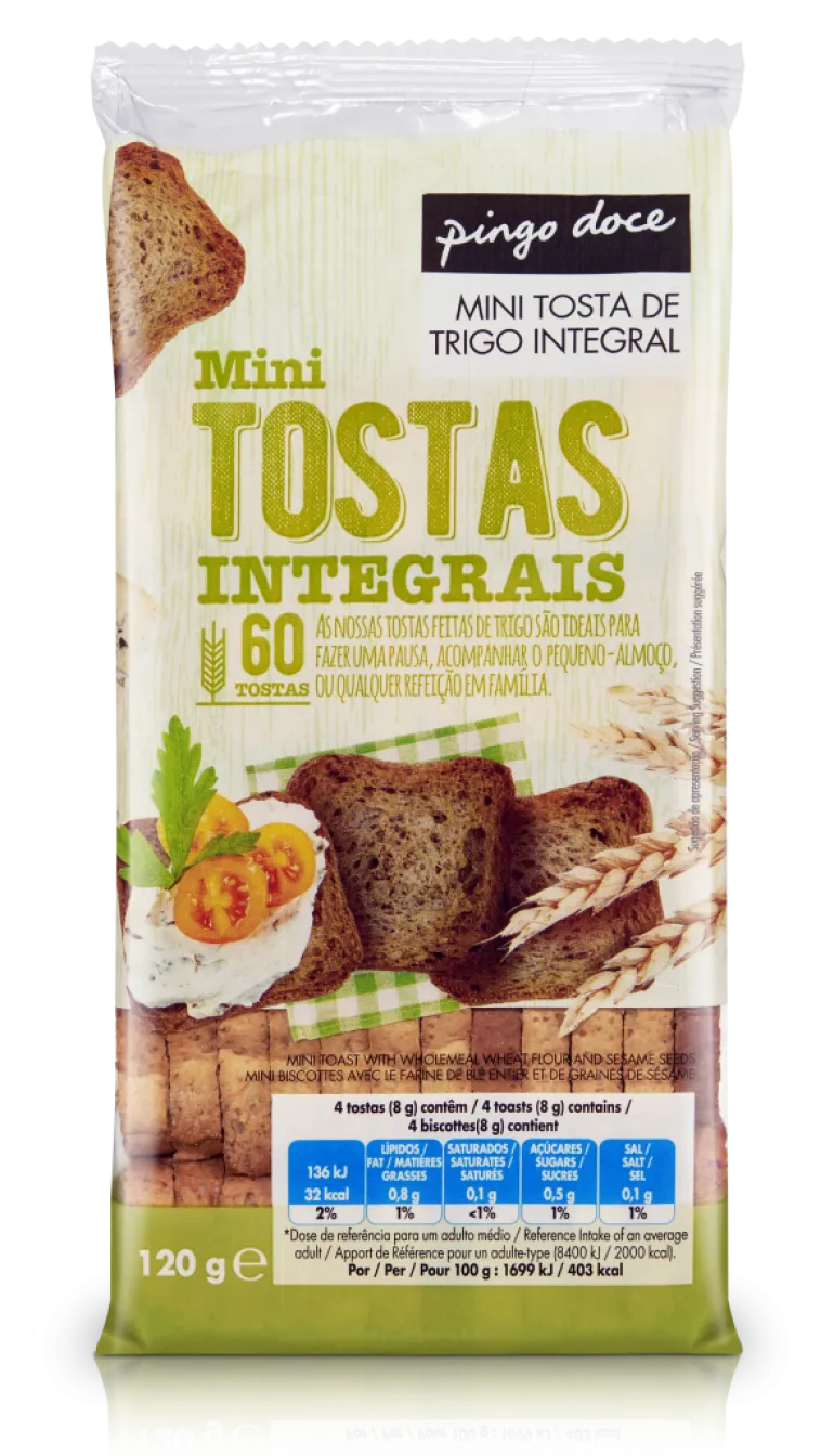 Mini Tostas de Trigo Integral