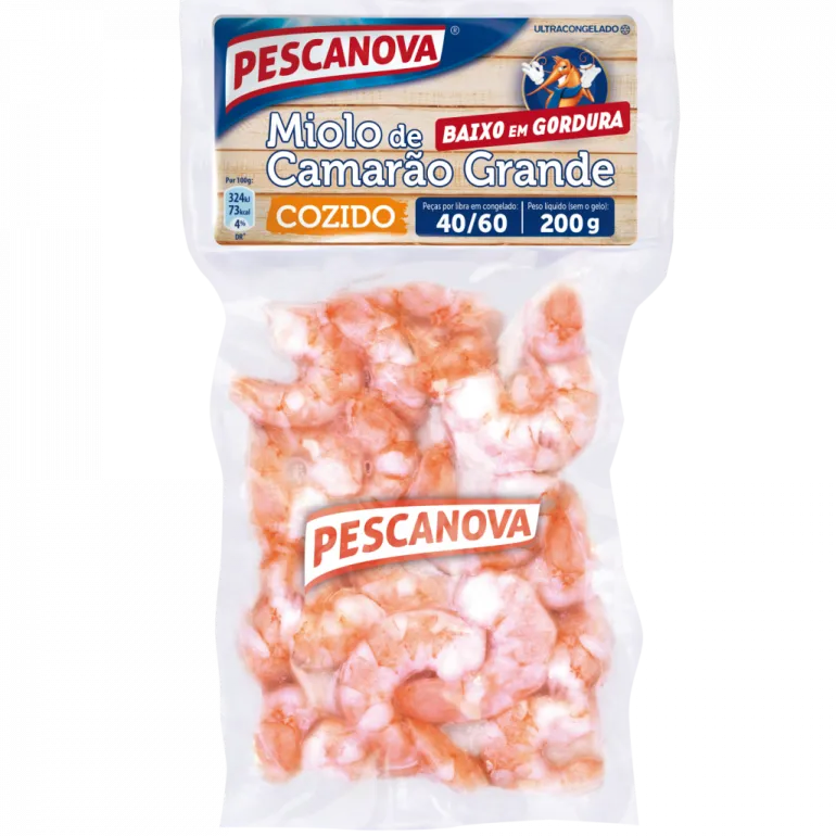 Miolo de Camarão Cozido 40/60 Congelado