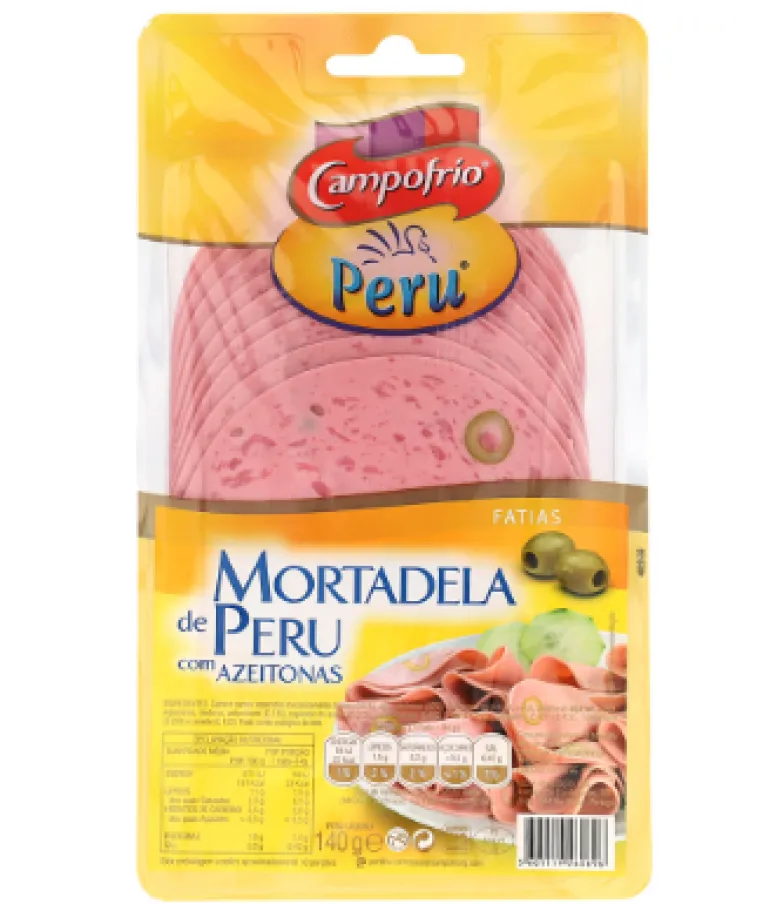 Mortadela de Peru com Azeitona Fatias