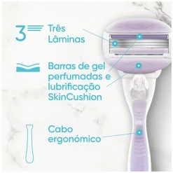 Máquina Depilatória Venus Comfortglide Breeze com 2 Recargas