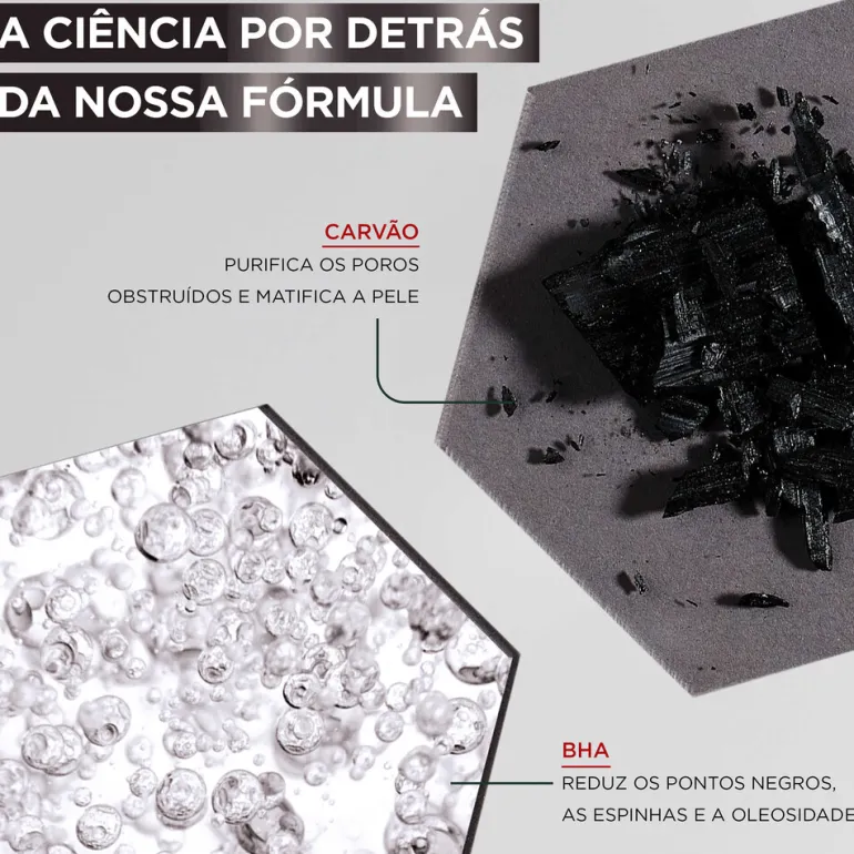 Máscara Facial Pure Active Intensive 3 em 1 Carvão
