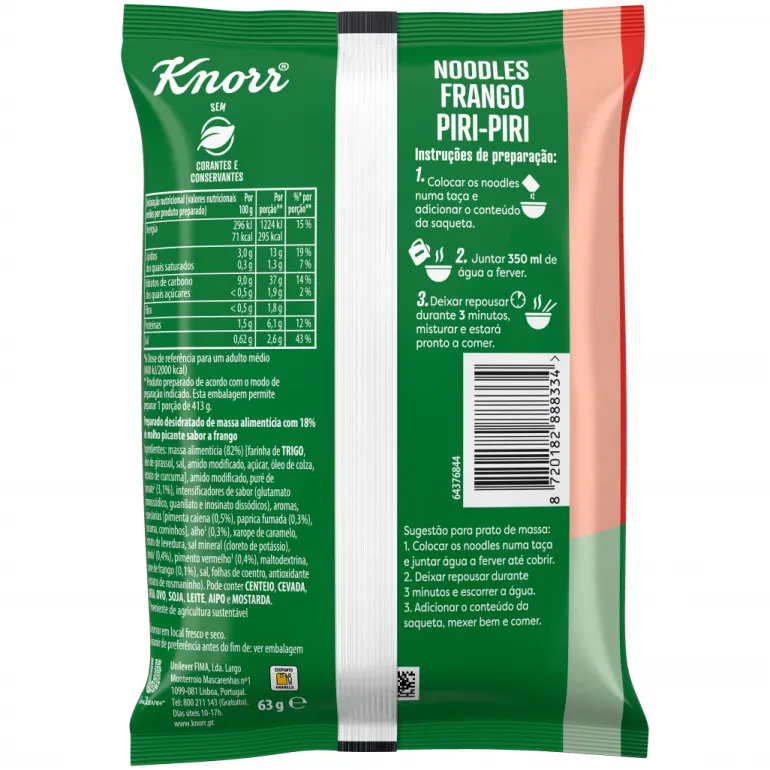 Noodles Sabor a Frango Piri-piri