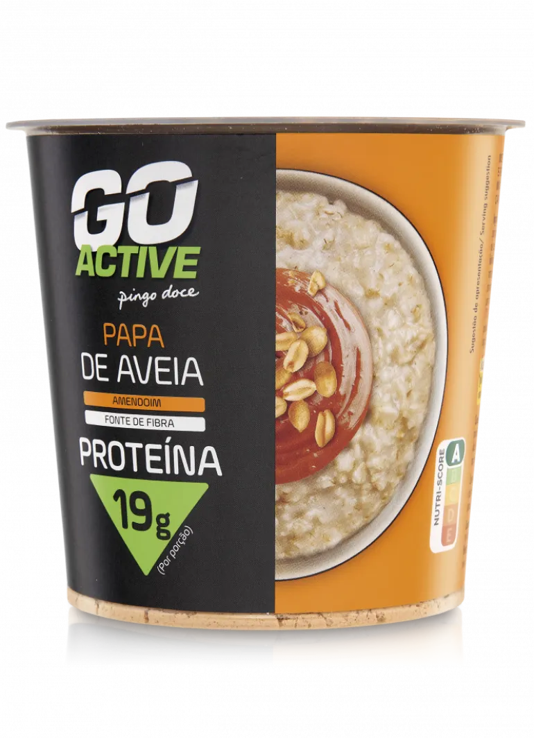 Papa de Aveia com Manteiga de Amendoim