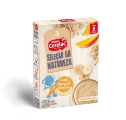 Papa Infantil Farinha Láctea Aveia, Manga e Banana Seleção da Natureza