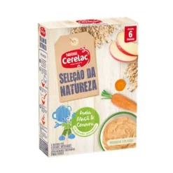 Papa Infantil Farinha Láctea Aveia, Maçã e Cenoura Seleção da Natureza