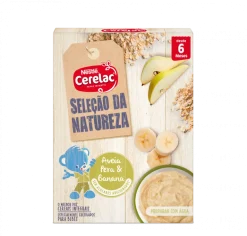 Papa Infantil Farinha Láctea Aveia, Pera e Banana Seleção da Natureza