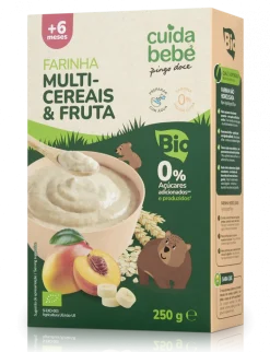Papa Infantil Farinha Láctea Multicereais e Fruta Bio