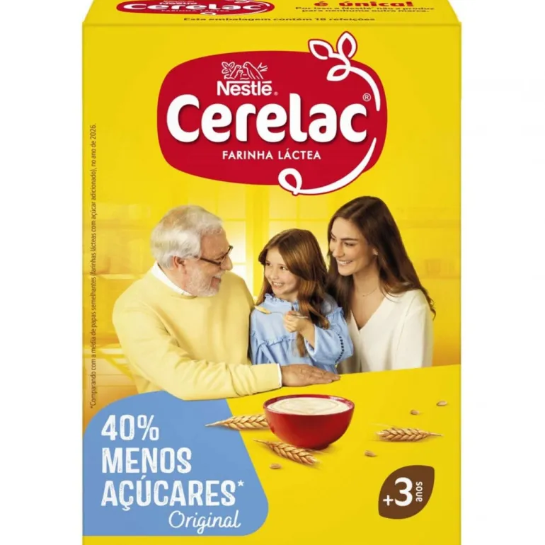 Papa Infantil Farinha Láctea Menos 40% Açúcares