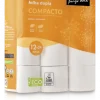 Papel Higiénico Compacto 2 Folhas 12=24 Rolos