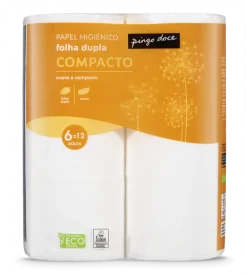 Papel Higiénico Compacto 6=12 Rolos