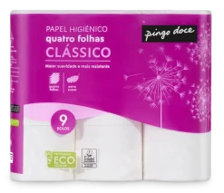 Papel Higiénico 4 Folhas 9 Rolos