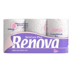 Papel Higiénico 3 Folhas Skin Care Plus Crema