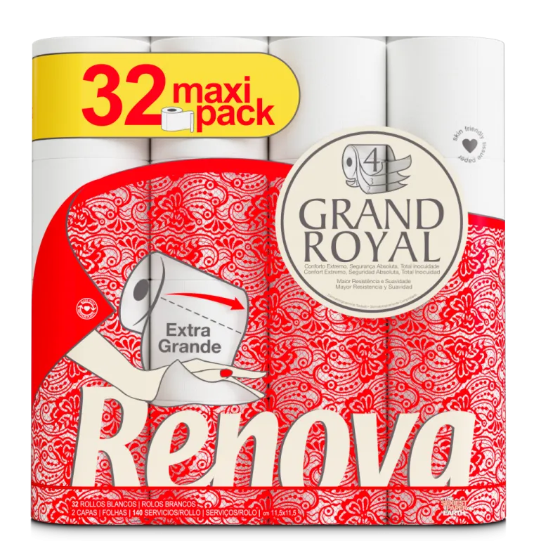 Papel Higiénico Grand Royal 4 Folhas 32 Rolos