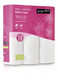 Papel Higiénico Perfumado Talco 3 Folhas