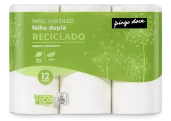 Papel Higiénico Reciclado 2 Folhas 12 Rolos