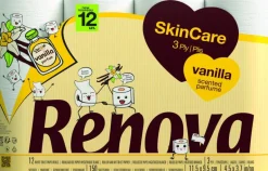 Papel Higiénico Skincare Vanilla 3 Folhas 12 Rolos