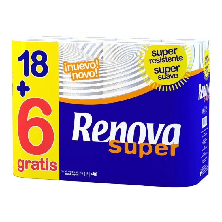 Papel Higiénico Super 2 Folhas 18+6 Rolos