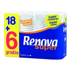 Papel Higiénico Super 2 Folhas 18+6 Rolos