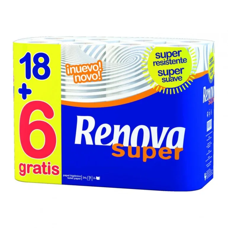 Papel Higiénico Super 2 Folhas 18+6 Rolos