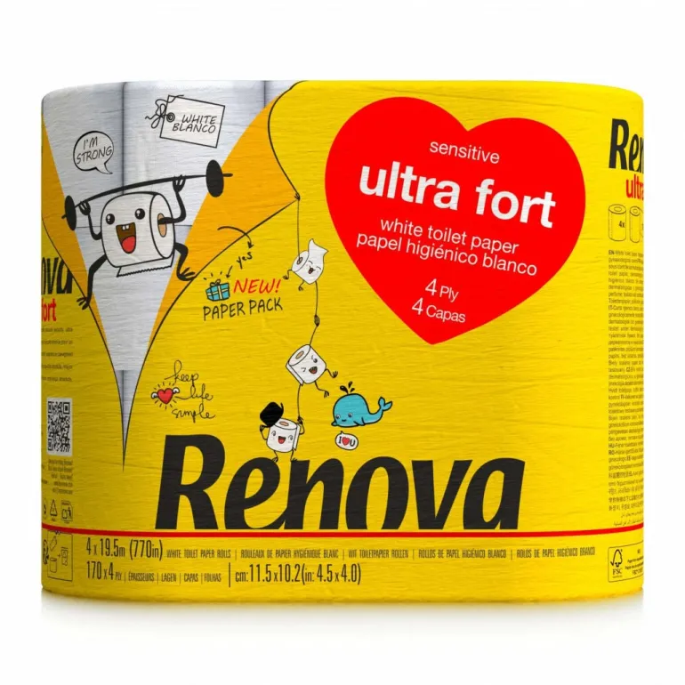 Papel Higiénico Ultra Forte 4 Folhas 4 Rolos