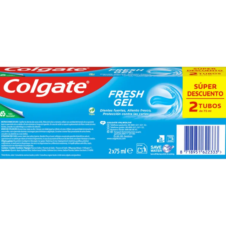 Pasta de Dentes Fresh Gel Pack 2