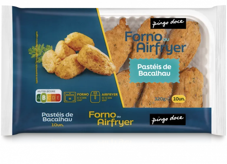 Pastéis Bacalhau Pré-Fritos Congelados