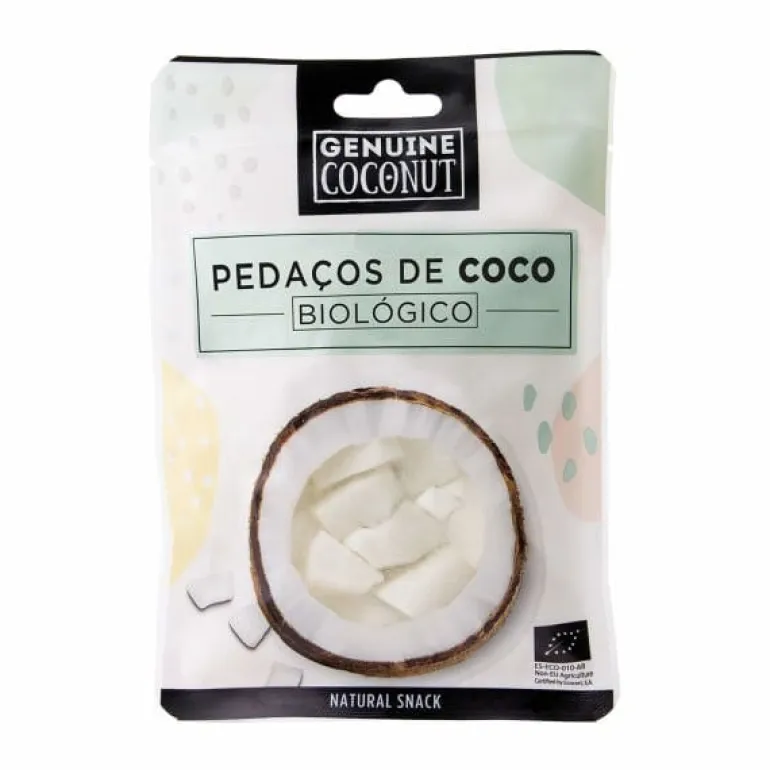 Pedaços de Coco Biológico Embalados