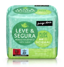 Pensos Higiénicos Aloe Vera Com Abas