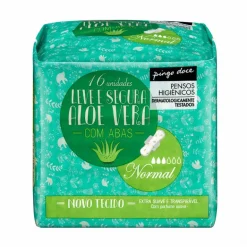 Pensos Higiénicos Aloe Vera Com Abas