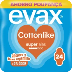 Pensos Higiénicos Cottonlike Super com Abas