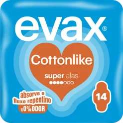 Pensos Higiénicos Cottonlike Super com Abas
