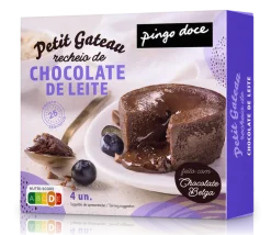 Petit Gateau com Recheio de Chocolate de Leite