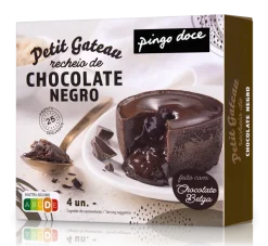 Petit Gateau com Recheio de Chocolate Negro