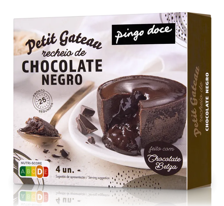 Petit Gateau com Recheio de Chocolate Negro