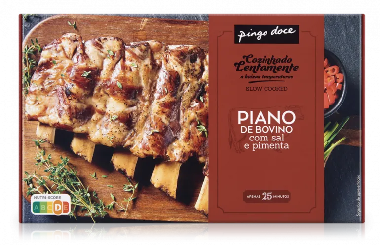Piano de Bovino com Sal e Pimenta Slow Cooked