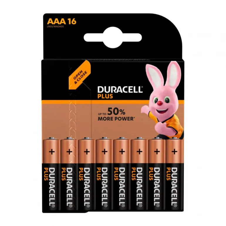 Pilhas Alcalinas Duracell Plus AAA K16