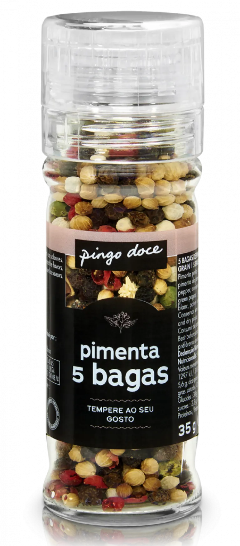 Pimenta e Especiarias 5 Bagas com Moinho em Frasco